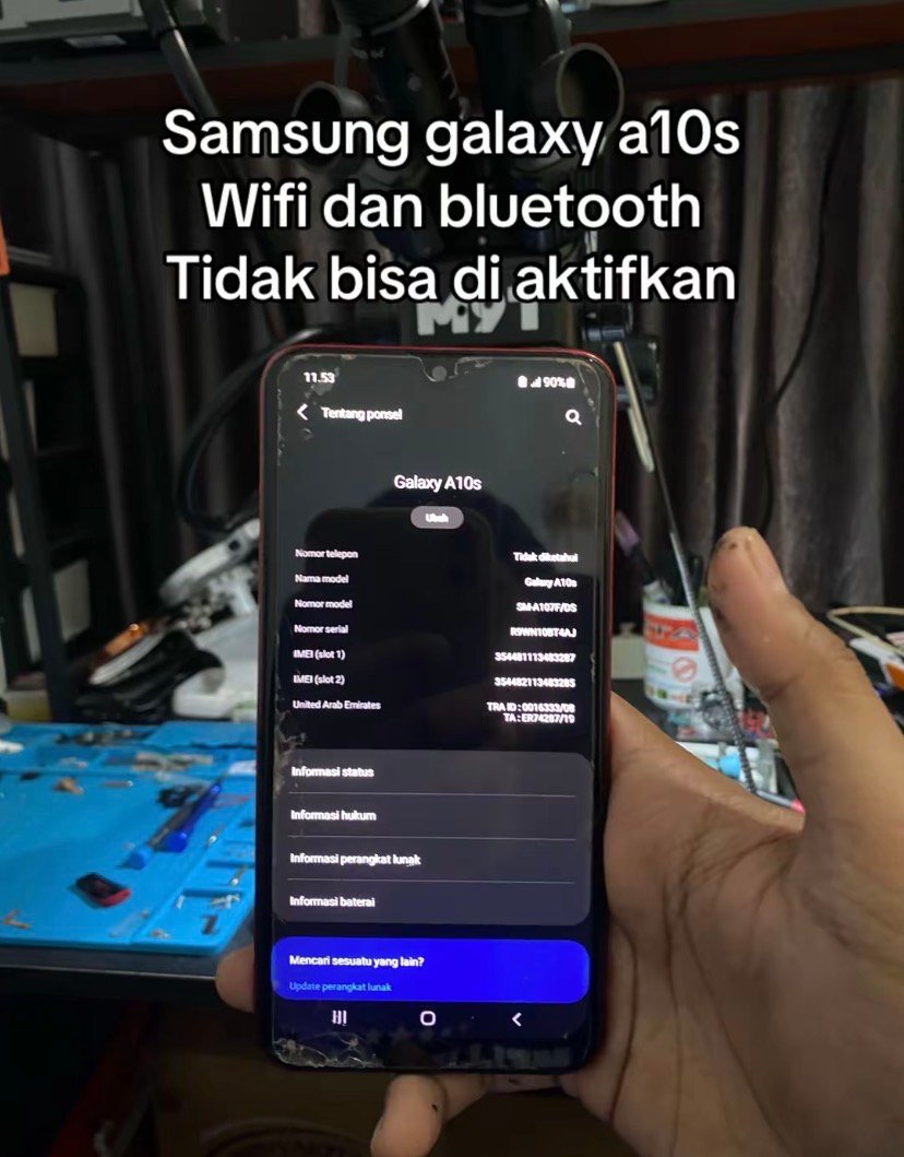 Servis ic wifi & bluetooth Samsung A10s
